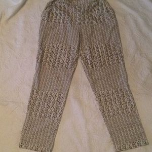 Skies Are Blue Handkerchief Pants cream and blue